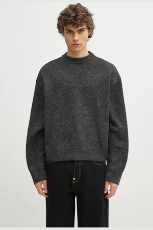 Mki Miyuki-Zoku Maglione in misto lana Mohair Blend Knit Crew uomo colore MOHAIR.BLEND.KNIT.CR.BL