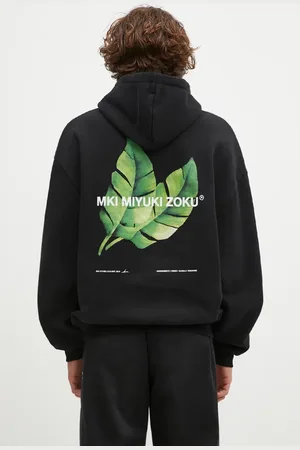 Mki Miyuki-Zoku Felpa Leaf Hoody uomo colore con cappuccio LEAF.HOODY