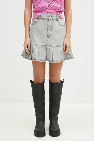 Ganni Gonna di jeans Future Denim Pleated Mini Skirt colore J1550