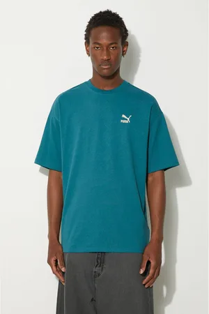 PUMA T-shirt in cotone BETTER CLASSICS uomo colore blu con applicazione 679188