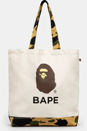 A Bathing Ape Borsa in cotone 1St Camo Ape Head Tote Bag colore 1K80189009