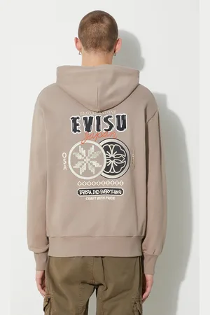 Evisu Felpa in cotone Double Kamon EMB uomo 2EAHTM3SW1076RXCT