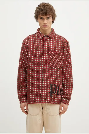 Pleasures Camicia in misto lana Cross Work Shirt colore P24F036