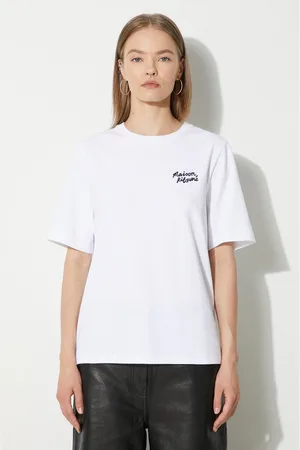 Maison Kitsuné T-shirt in cotone Handwriting Comfort donna colore MW00126KJ0119