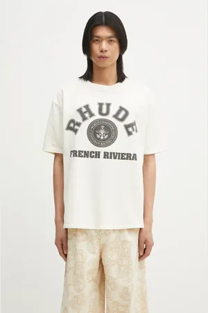 Rhude T-shirt in cotone French Riviera uomo colore RHPS25TT08012