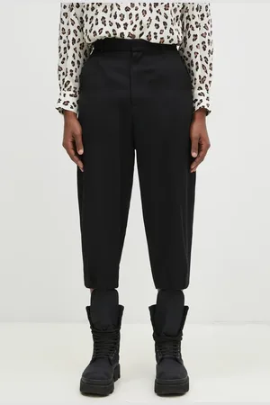 Guess Ader Error pantaloni in lana colore BN01FWSA0203BK