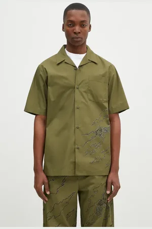 Maharishi Camicia in cotone Dpm: Sparse Bonsai Camo Shirt uomo colore 5336.OLIVE