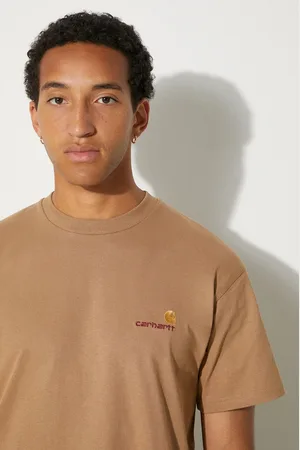 Carhartt T-shirt in cotone S/S American Script uomo colore con applicazione I029956.2FSXX