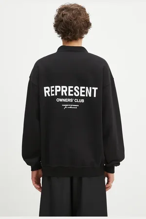 Represent Felpa in cotone Owners Club uomo colore con cappuccio OCM41117.001