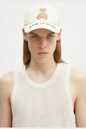 Palm Angels Berretto da baseball in cotone Bear In Mind colore con applicazione PMLB108S25FAB0040360