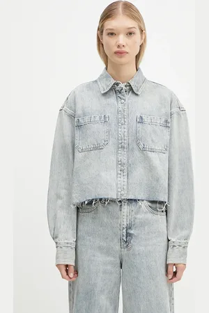KSUBI Giacca di jeans Cutaway Longsleeve Shirt Worn donna colore WPF24SH001