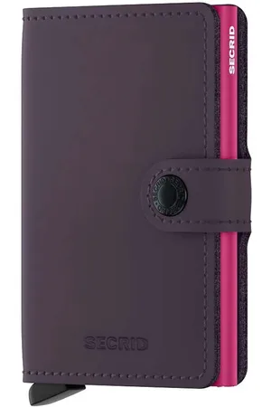 Secrid Portafoglio in pelle Miniwallet Matte Dark Purple-Fuchsia colore