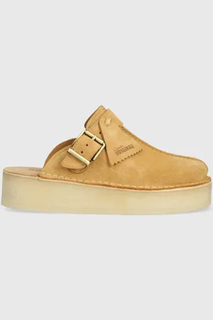 Clarks Ciabatte slide in camoscio Trek Wedge Mule donna colore 26175870