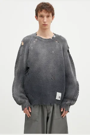 Maison Mihara Yasuhiro Maglione in cotone Sun Faded Knit Pullover colore J13SW702