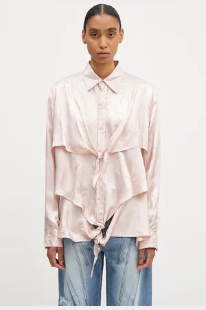 MARTINE ROSE Camicia Knotted Shirt donna colore 436WS08106