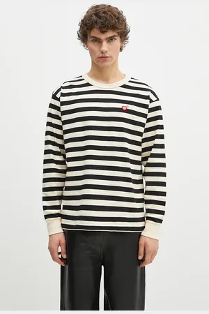 HUMAN MADE Top a maniche lunghe in cotone Striped Longsleeve colore HM28CS039