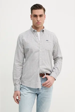 Barbour Camicia in cotone Banner Tailored Shirt uomo colore MSH5435