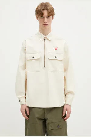 HUMAN MADE Camicia in cotone Zip-Up Work Shirt uomo colore HM29SH002