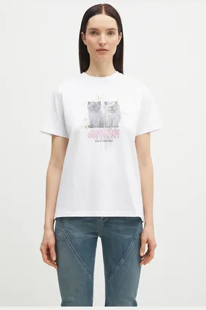 Ganni T-shirt in cotone Basic Jersey Kittens Relaxed donna colore T4060