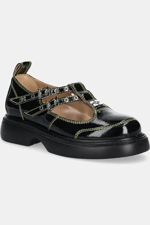 Ganni Ballerine in pelle Everyday Butterfly Mary Jane Naplack colore S2928