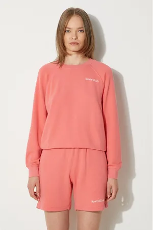 Sporty & Rich Felpa Serif Logo Soft Crewneck donna colore WS047S402SC