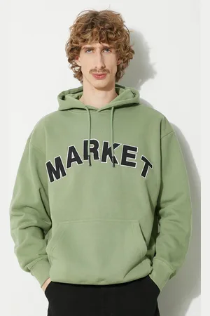 MARKET Felpa in cotone Community Garden Hoodie uomo colore con cappuccio con applicazione 397000580