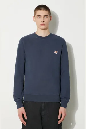 Maison Kitsuné Felpa in cotone Fox Head Patch Regular Sweatshirt uomo colore LM00301KM0001