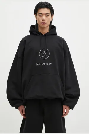 Vetements Felpa No Posts Cropped Boxy colore con cappuccio UA66HD660B