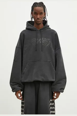 Vetements Felpa Death Metal Cropped Boxy colore con cappuccio UA66HD620BB