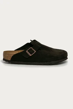 Birkenstock Ciabatte slide in camoscio Boston uomo colore