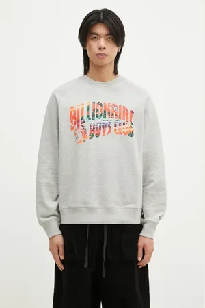 Billionaire Boys Club Felpa in cotone Tropical Island Fill Arch Logo Crewneck uomo colore B24439