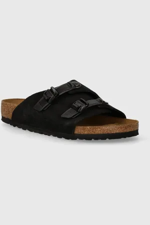 Birkenstock Ciabatte slide in camoscio Zürich uomo colore 1026763