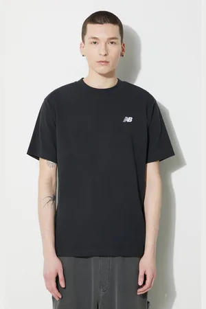 New Balance T-shirt in cotone Small Logo uomo colore con applicazione MT41509BK