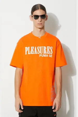 PUMA T-shirt in cotone x PLEASURES Typo Tee uomo colore 620878