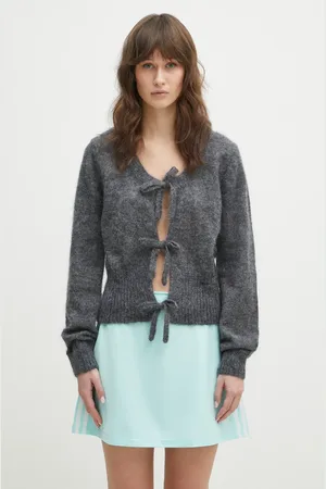 Ganni Cardigan in lana Light Mohair Tie String Cardigan donna colore K2411