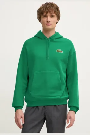 Lacoste Felpa in cotone uomo colore con cappuccio SH2754