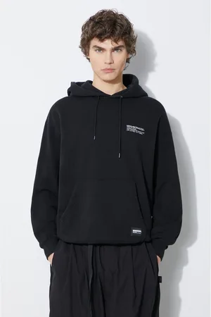 NEIGHBORHOOD Felpa in cotone Plain Sweat Parka uomo colore con cappuccio con applicazione 241FPNH.CSM02