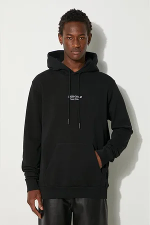 MARCELO BURLON Felpa in cotone Que Onda Regular Hoodie uomo colore con cappuccio con applicazione CMBB007F24FLE0061001