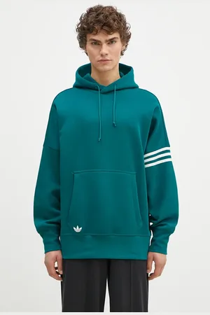 adidas Felpa Neuclassics C Hoodie uomo colore con cappuccio con applicazione JF9140