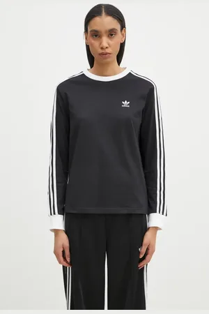 adidas Top a maniche lunghe in cotone 3-Stripes colore JC5774