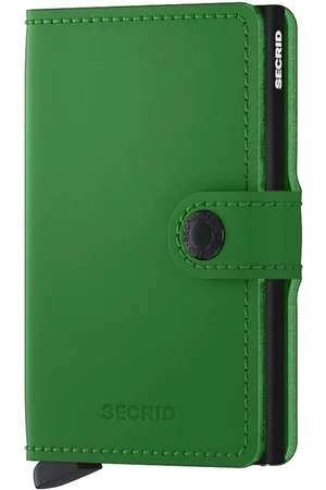 Secrid Portafoglio in pelle Miniwallet Matte Bright Green colore