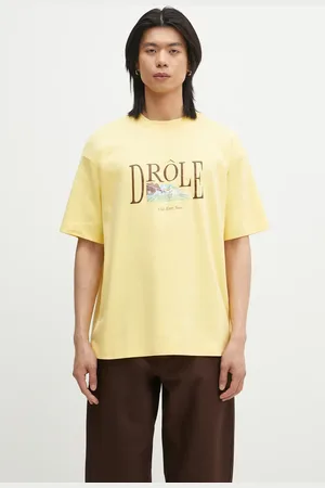Drôle de Monsieur T-shirt in cotone Le T-Shirt Tennis Court uomo colore G-TS246-CO002-LYL
