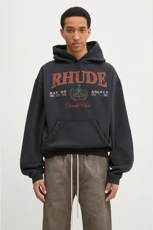 Rhude Felpa in cotone Bay Of Angels uomo colore con cappuccio RHPS25HO01012