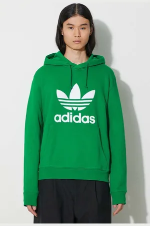 adidas Felpa in cotone Adicolor Classics Trefoil uomo colore con cappuccio IM9403