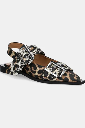 Ganni Ballerine Feminine Buckle Ballerina Satin Print colore S2947