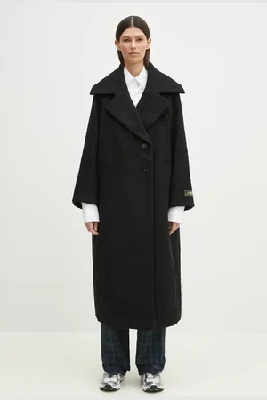 Ganni Cappotto con aggiunta di lana Textured Boucle Wool donna colore W0024