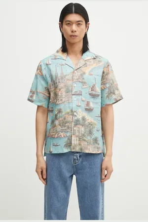 Rhude Camicia di lino Sailing Map uomo colore RHPS25SR01012