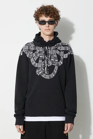 MARCELO BURLON Felpa in cotone Snake Wings uomo