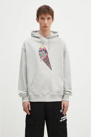 ICECREAM Felpa in cotone Cone Man Popover Hood uomo colore con cappuccio IC24487