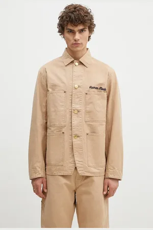 HUMAN MADE Giacca-camicia di cotone Washed Duck Coverall Jacket colore HM28JK013